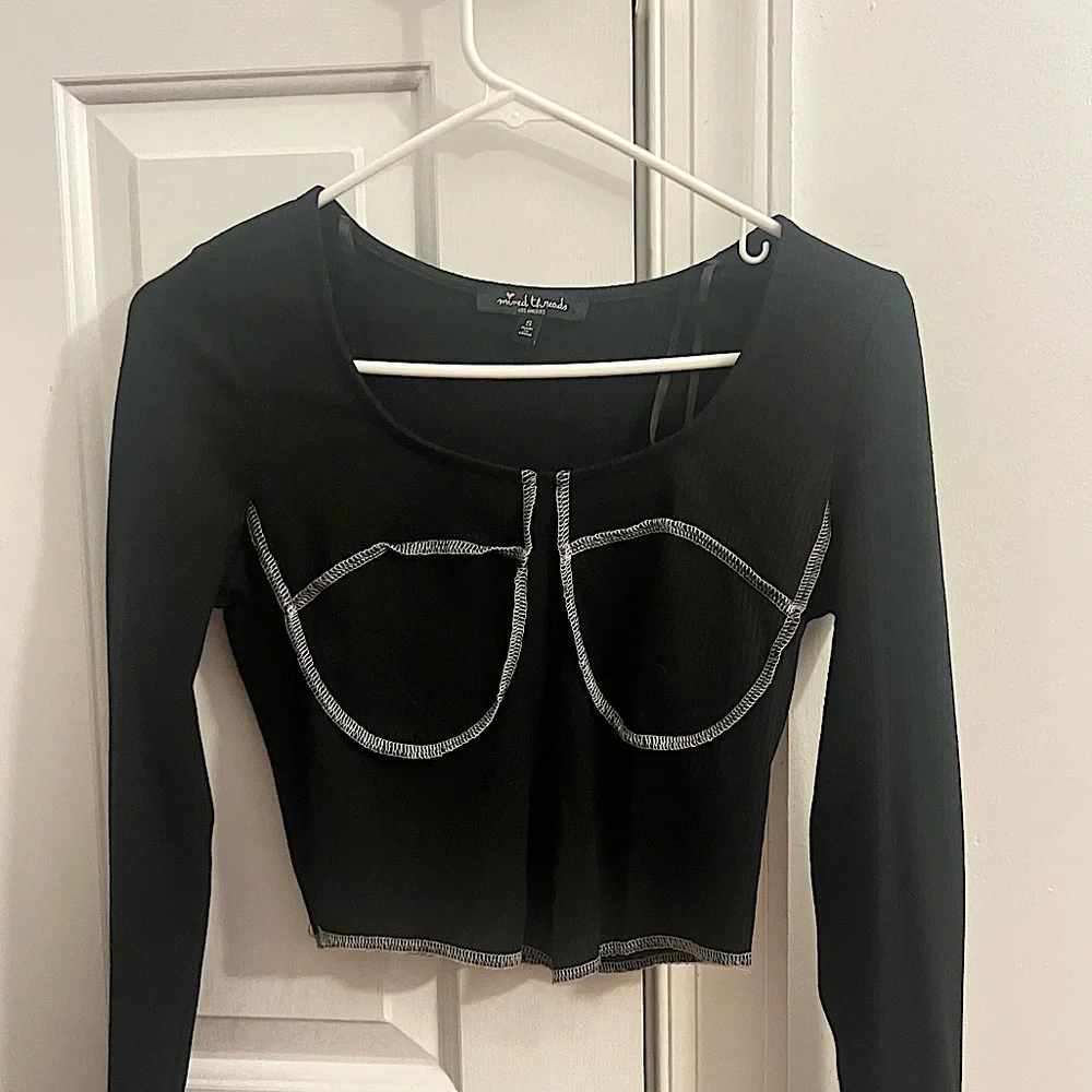 Black Crop Top - Picture 1 of 4